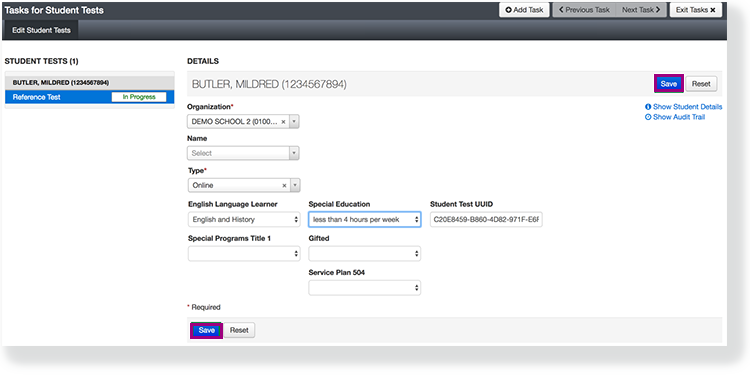 PearsonAccess Next Online Support > Edit Student Test Details > EditTestDets_6.png