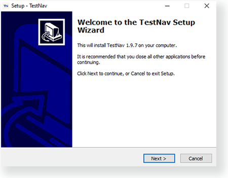 TestNav 8 > Access TestNav on your Home Computer or Device > TN_WindowsWizard.png
