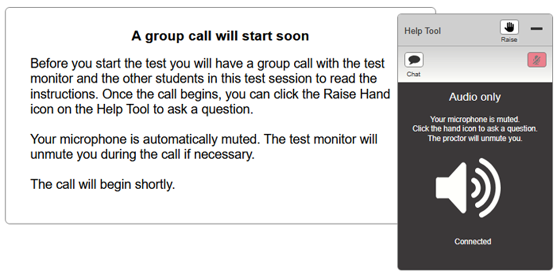 Popup notification saying that the user's microphone is muted