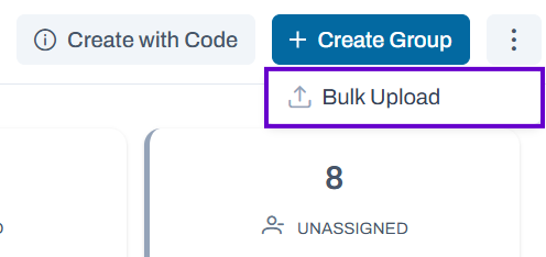 Bulk Upload button.