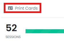 Print cards button highlighted.
