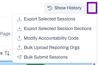 Actions dropdown showing bulk action options.