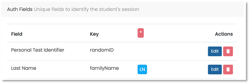 Auth Fields Sample Auth Fields Sample