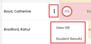 ISR link highlighted