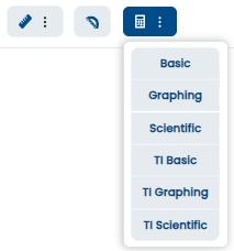 Calculator selector menu