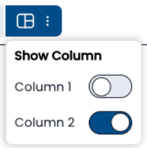 Expanded column menu