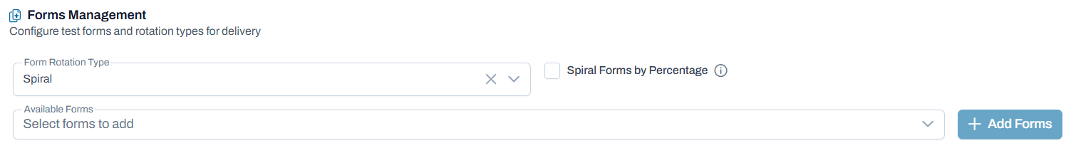 Forms management options with