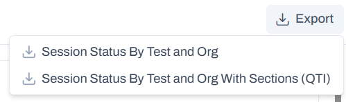 Export dropdown options.