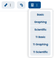 Calculator options menu