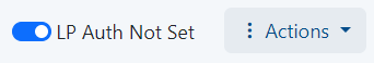 LP Auth Not Set toggle
