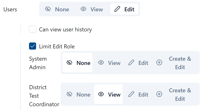 Roster Data Users options