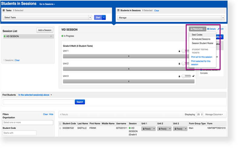 PearsonAccess Next Online Support > Retrieve Resources for an Online Test > RetResources_4.png