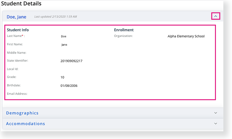 View Student Data