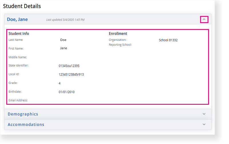 View Student Data