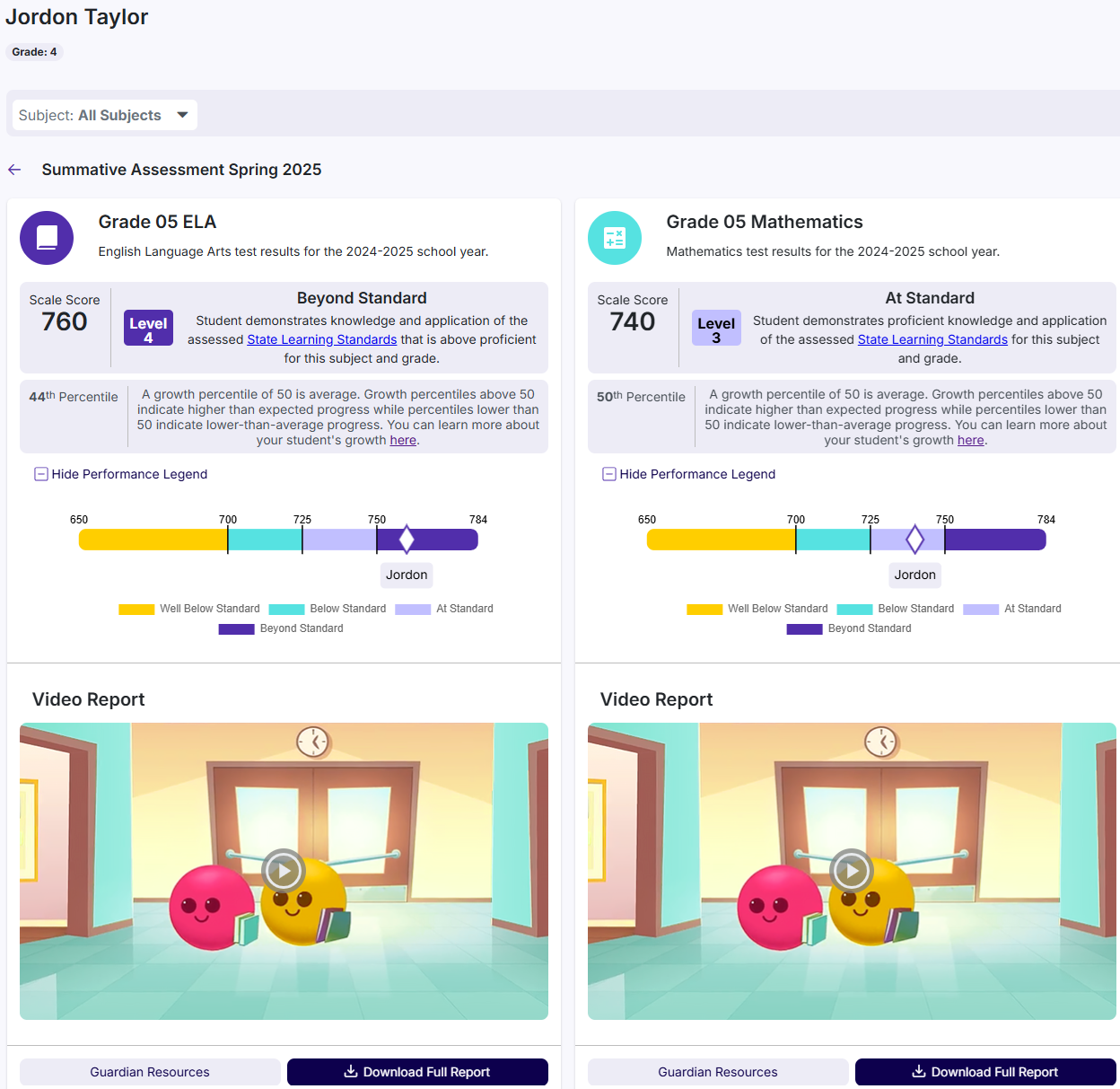 Image of assessment detail page